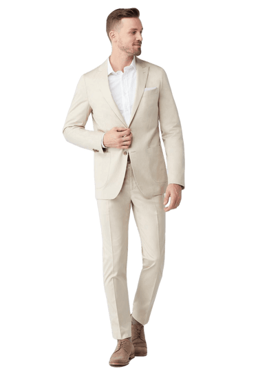 Hartley Cotton Stretch Khaki Suit